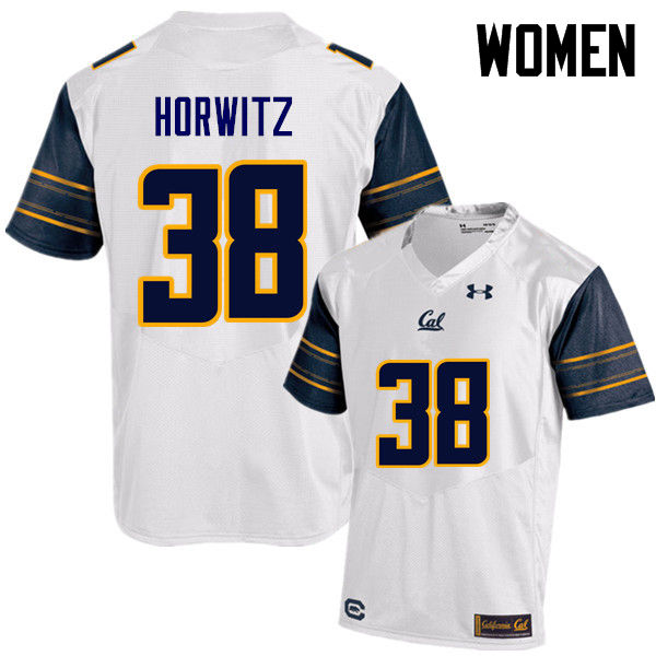 Women #38 Matt Horwitz Cal Bears (California Golden Bears College) Football Jerseys Sale-White - Click Image to Close